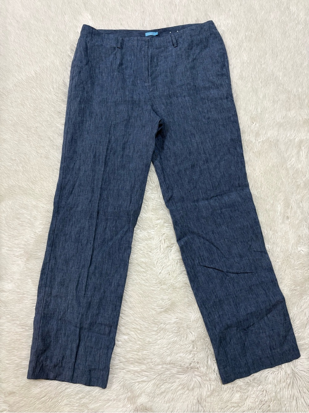J. McLaughlin Dark Blue Linen Blend Dress Pants